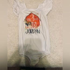 Jordyn 3rd birthday farm leotard